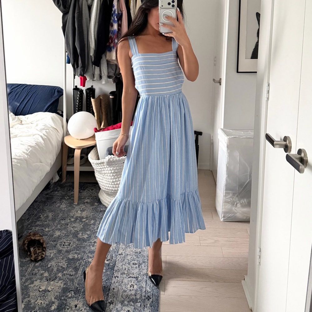 Chicwish Dress - Blue and White Stripes, Maxi Dress